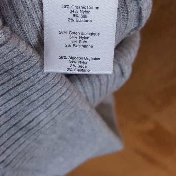 LUNYA Shorts Womens Medium Gray Stripe Cozy Cotton Silk Ribbed Bike Lounge - Picture 3 of 8